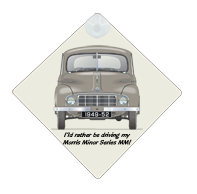 Morris Minor Series MM 1949-52 Car Window Hanging Sign